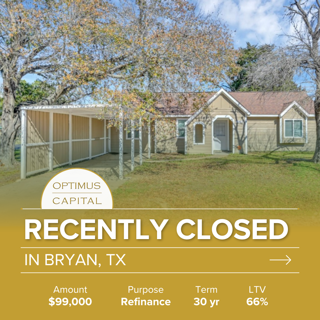 Bryan Texas rental property loan