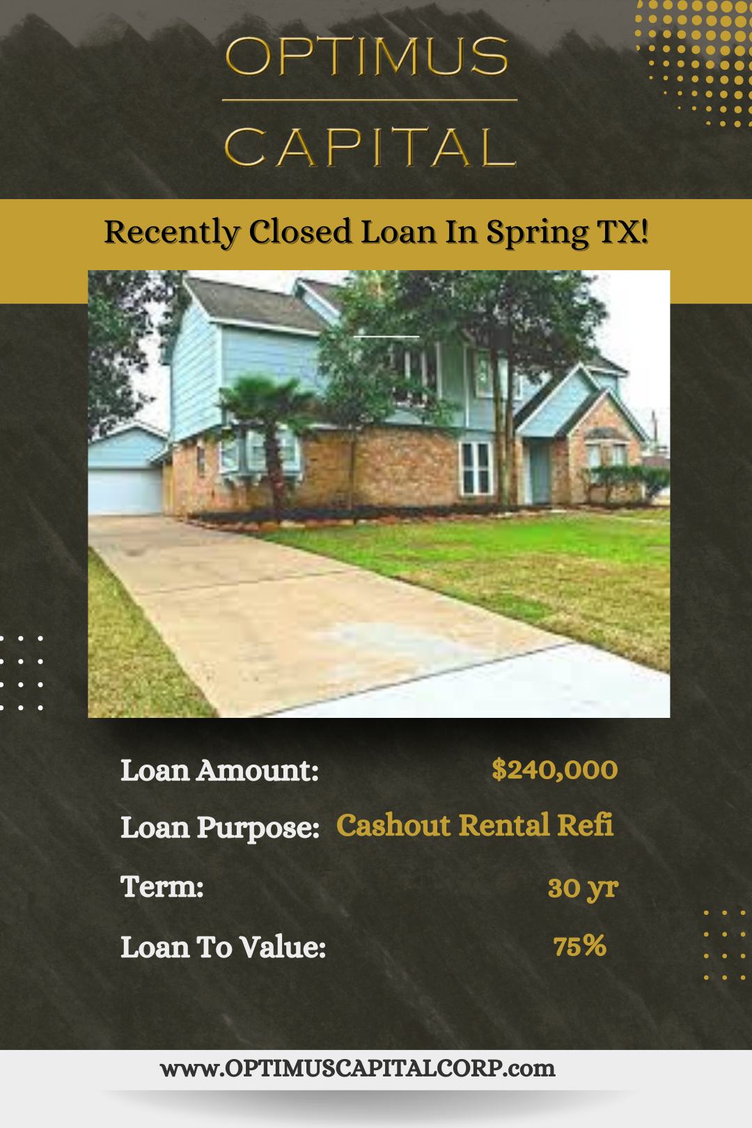 Cashout Rental Refinance Spring TX