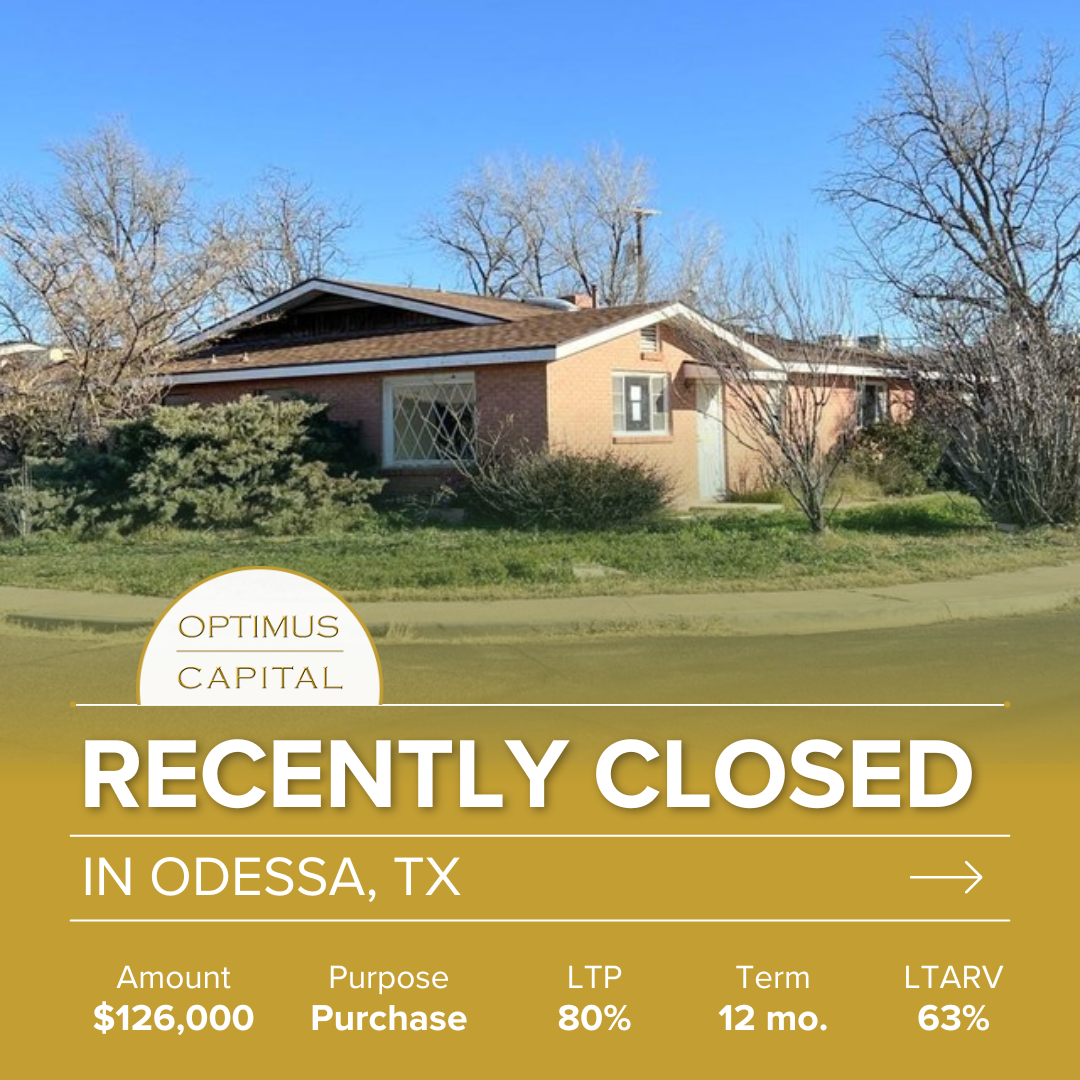 Odessa TX fix and flip loan